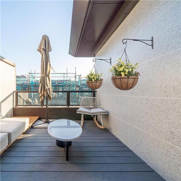 8" Plant Hangers 6 Pack, Hanging Plant Bracket for Wall Fence Porch Outdoor - Picture 2 of 8